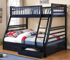 Cooper Twin over Full Bunk Bed with Storage in 5 Color Options