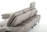 Portia Modern Fabric Sectional with Movable Arms and Backrests