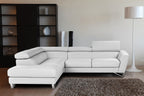 Sparta Italian Leather Sectional by Nicoletti in 2 Color Options