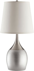 Silver & Chrome Base Contemporary Table Lamp