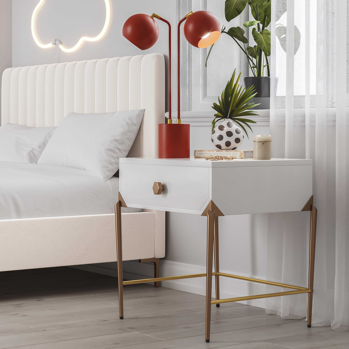 Red Terracotta Table Lamp