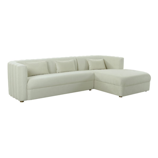Coulson Velvet Sectional in 3 Color Options