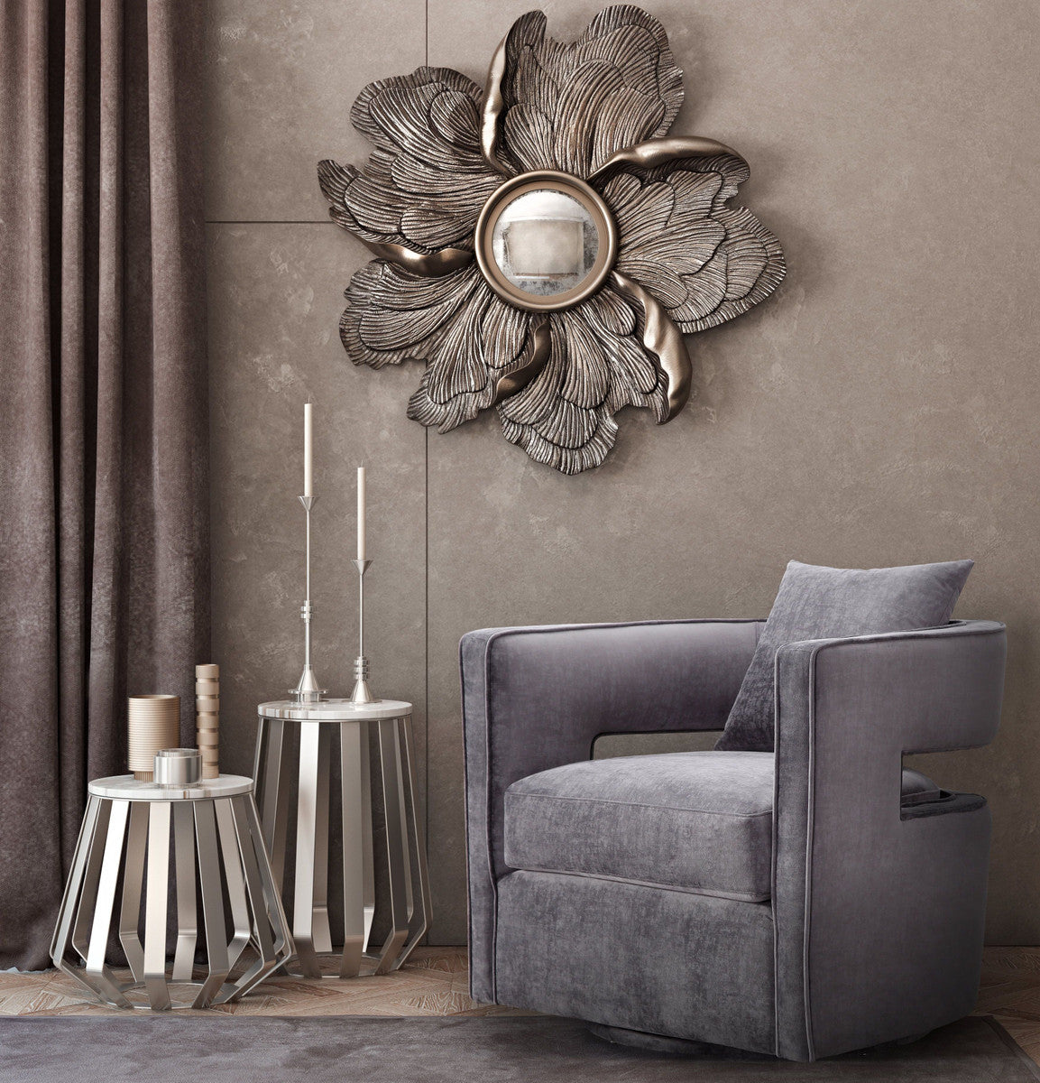 Kenneth Swivel Accent Chair in 3 Color Options