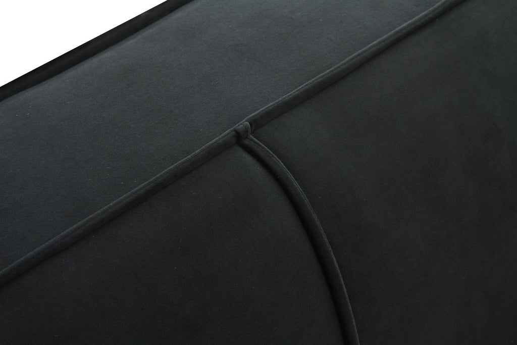 Olaf Oversized Sofa in Black Velvet or Cream Linen