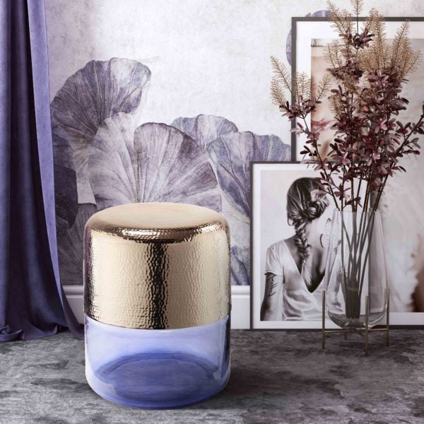 Hammered Design Accent Table in 3 Color Options