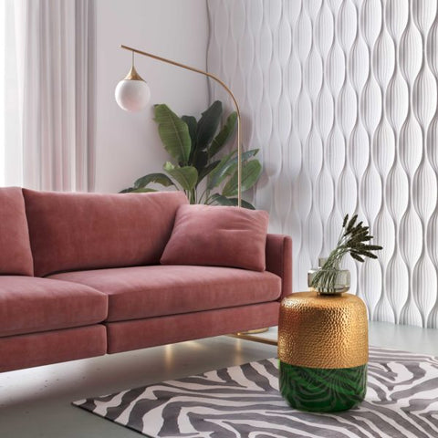 Hammered Design Accent Table in 3 Color Options