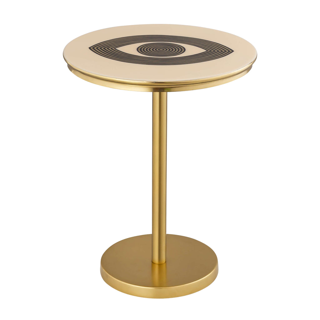 Eye Design Handpainted Accent Table