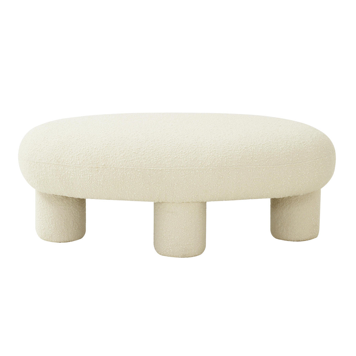 Plush Boucle Ottoman