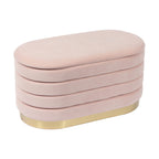 Velvet Storage Bench with Gold Base in 3 Color Options