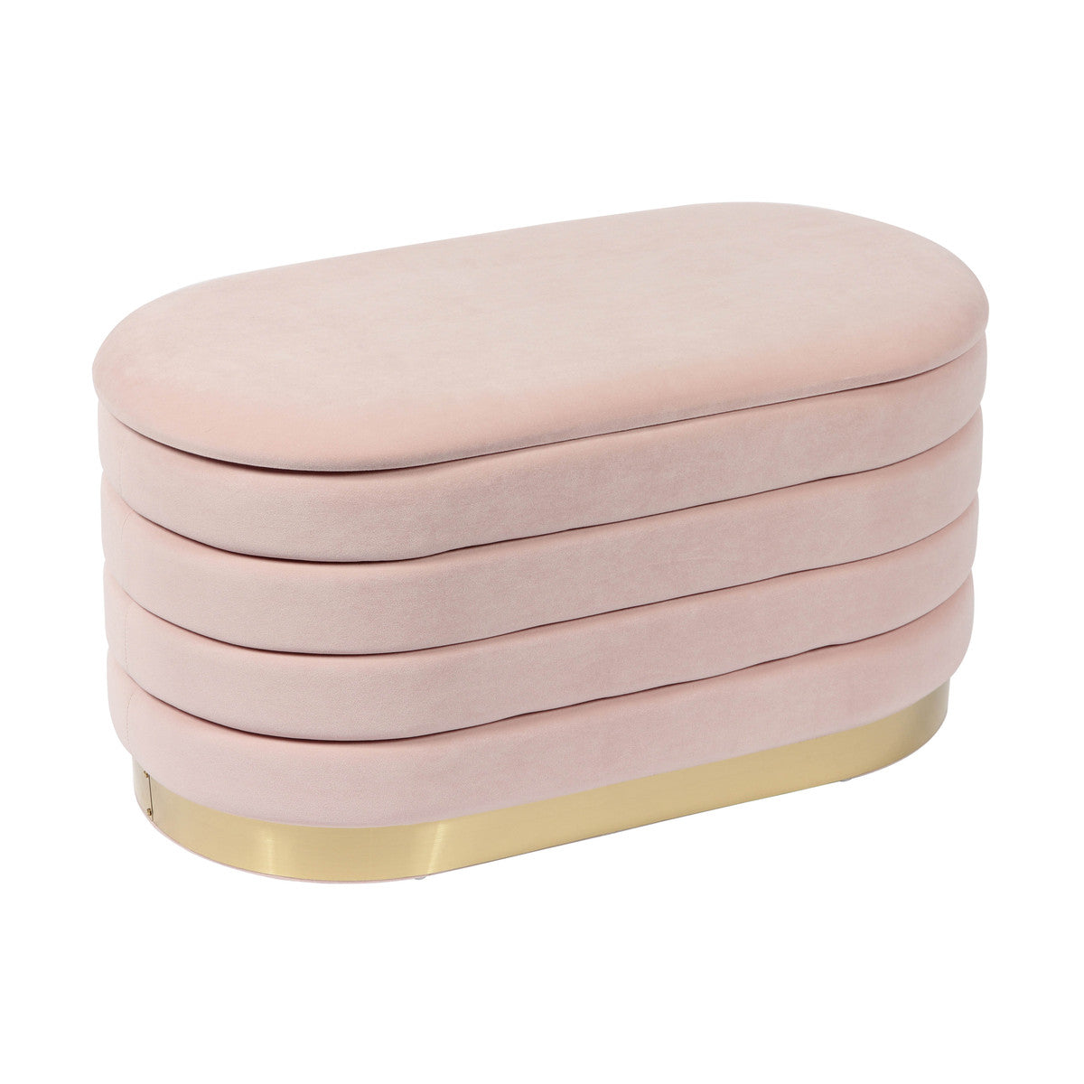 Velvet Storage Bench with Gold Base in 3 Color Options