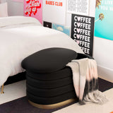 Velvet Storage Bench with Gold Base in 3 Color Options