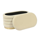 Velvet Storage Bench with Gold Base in 3 Color Options