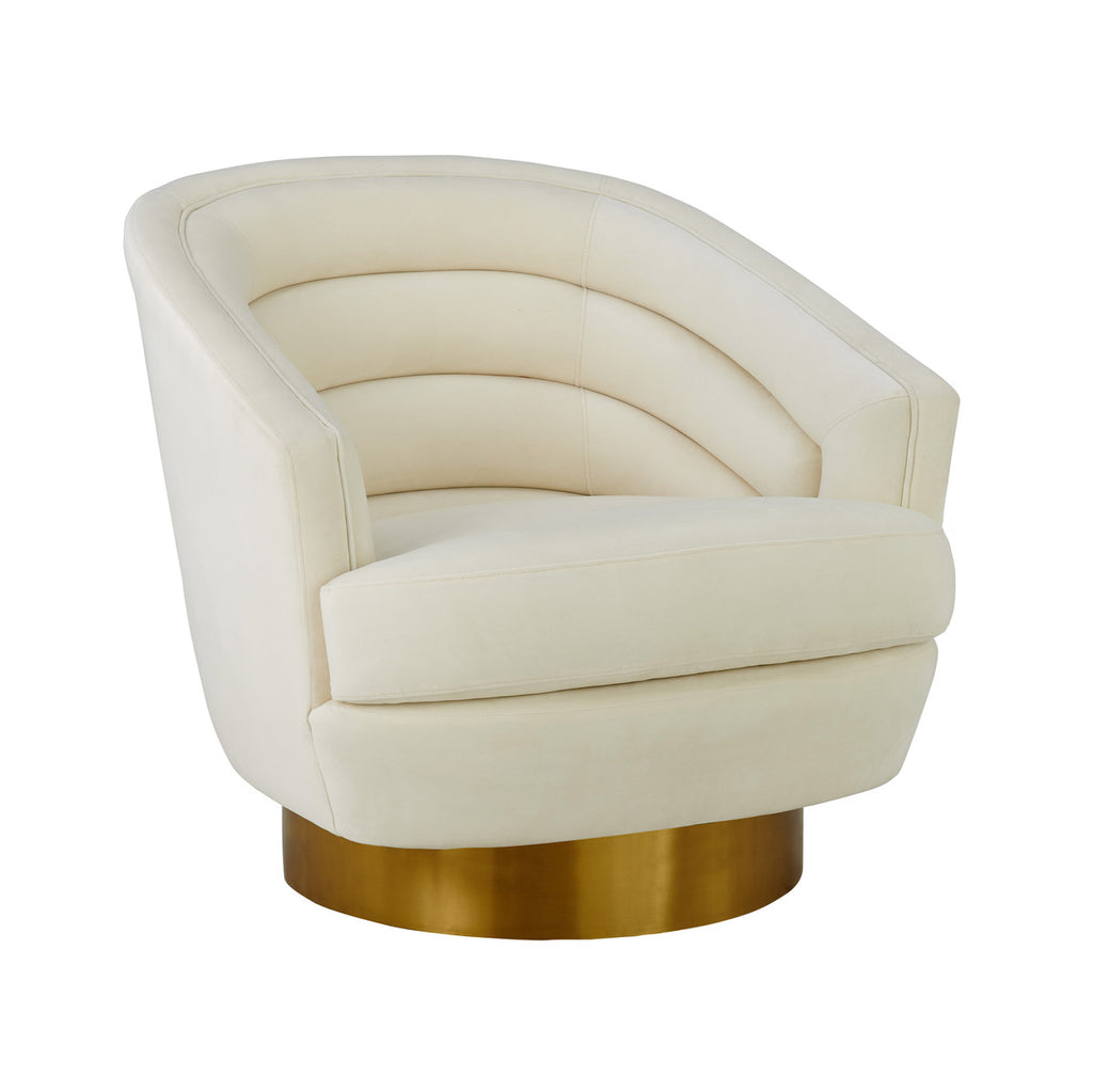 Channel Tufted Swivel Accent Chair in 3 Color Options