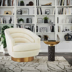 Channel Tufted Swivel Accent Chair in 3 Color Options