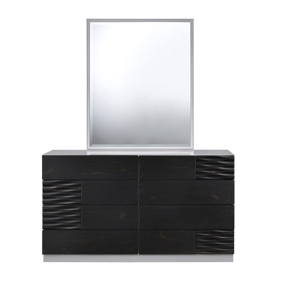 Becca Grey and Black Modern Bedroom Collection