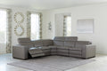 Tex Leather Power Reclining Sectional in 2 Color Options