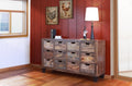 Rustic Numbered Multi-Drawers Console