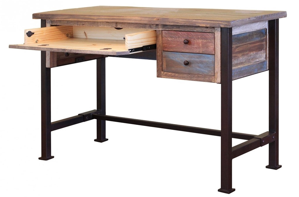 Multi-color Rustic 48" Writing Desk