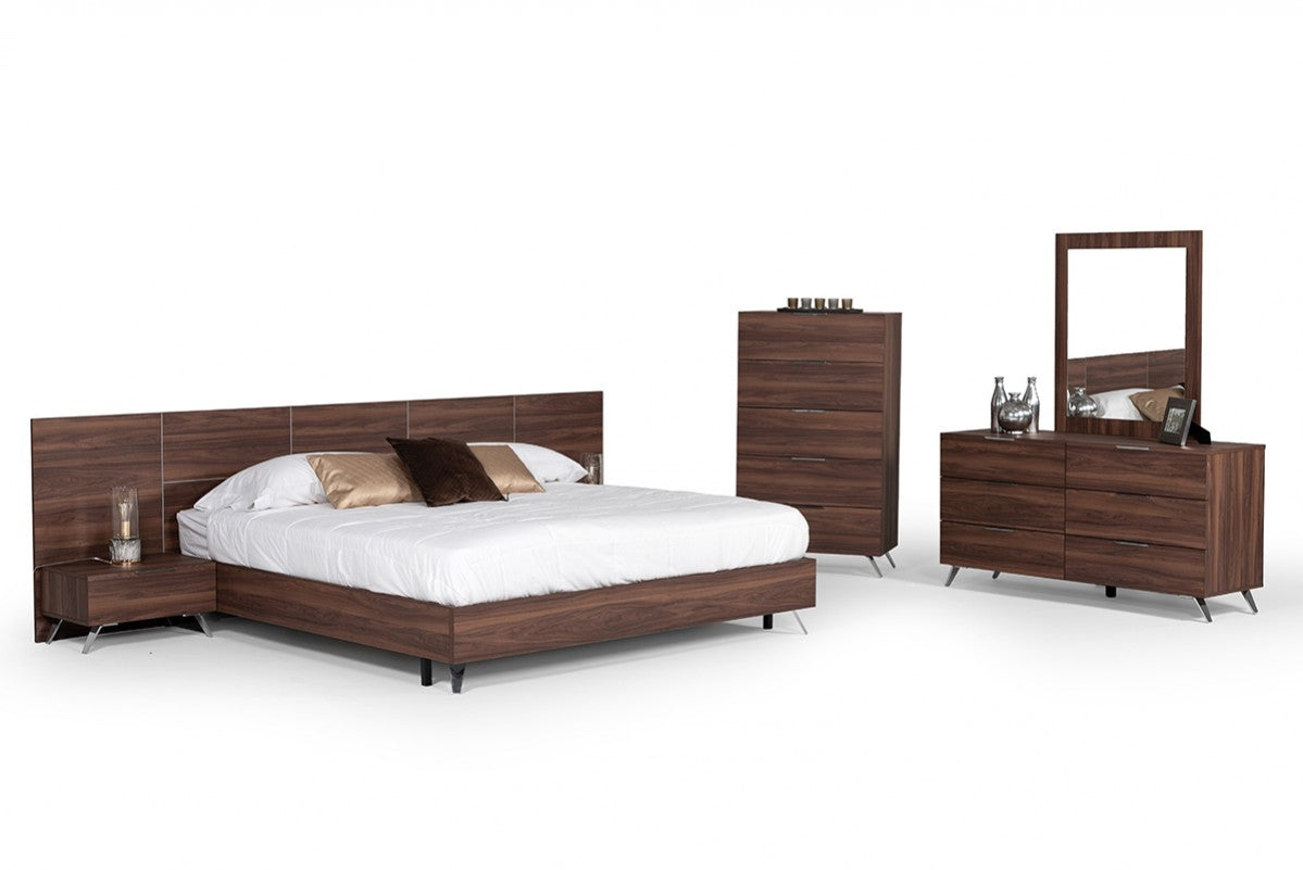 Bronx Italian Walnut Bedroom Collection | Decorium Furniture