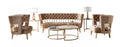Kourtney Velvet Beige and Gold Living Room Collection