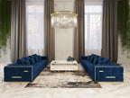 Mobley Oversized Velvet Sofa in Beige or Navy
