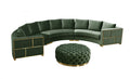 Richie Curved Green Velvet Sectional