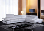 Mystie Modern White Eco Leather Sectional