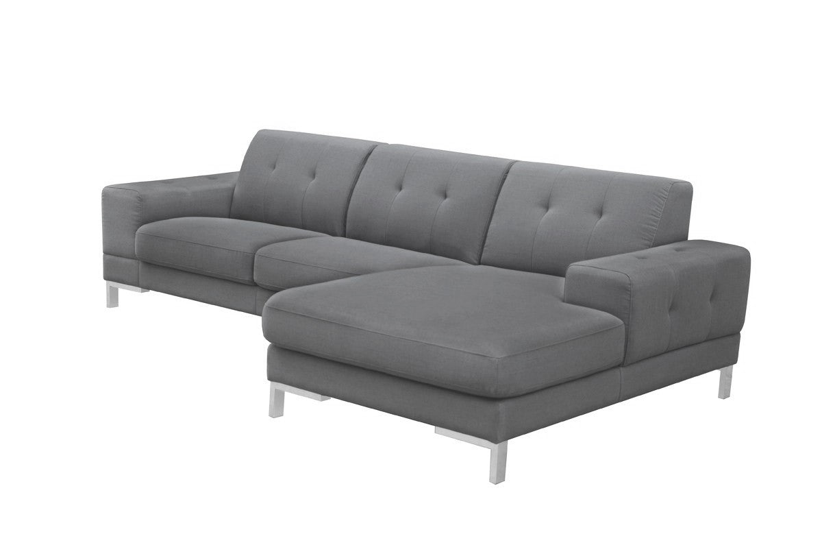 Ford Modern Grey Fabric Sectional