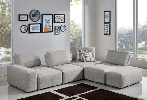 Plato Modular Fabric Sectional with Moveable Backrests