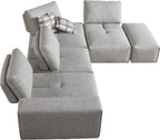 Plato Modular Fabric Sectional with Moveable Backrests