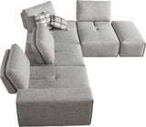 Plato Modular Fabric Sectional with Moveable Backrests