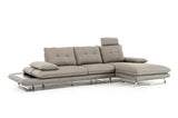 Portia Modern Fabric Sectional with Movable Arms and Backrests