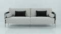 Modern Cowhide Sofa with Spiral Legs
