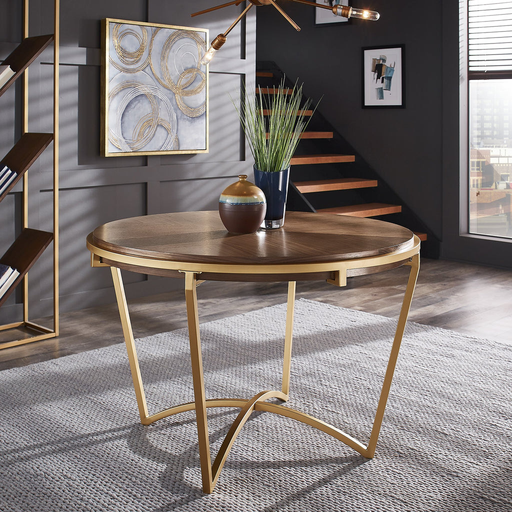 Round Natural Wood Dining Room Collection